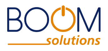 Logo de boom solutions en sección quienes somos